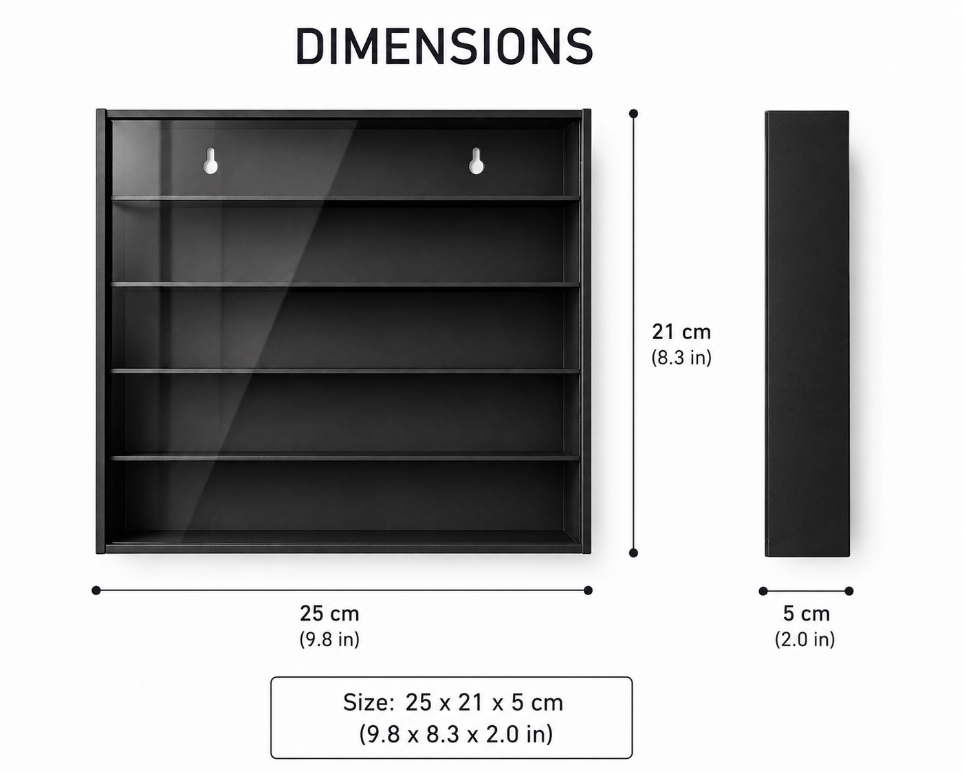 GlassVault Display – Enclosed Wall Frame